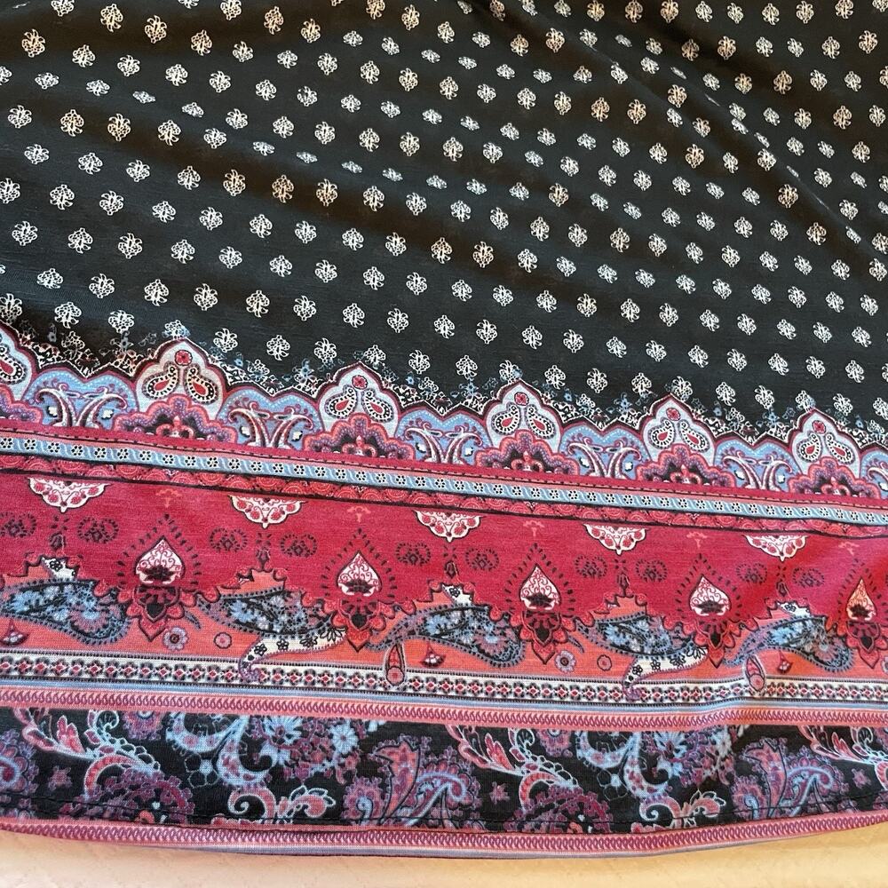 Bobbie Brooks Plus Size Boho Print Off Shoulder Top Size 3X NWT Lightweight Soft - Picture 6 of 7